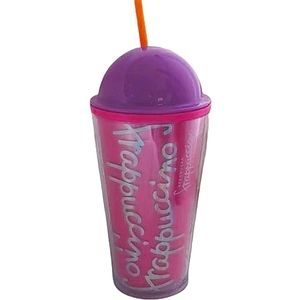 Starbucks 2014 Pink/Purple Frappuccino 16 Oz.Travel Tumbler w/Straw
